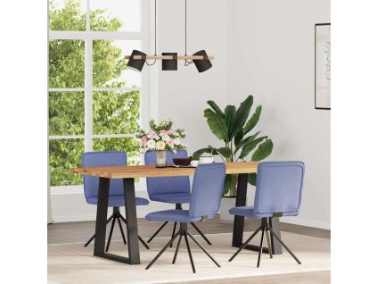 Multidom Jedálenské stoličky 4 ks džínsová modrá látkové