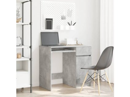 Multidom Stôl betónovo sivý 86x49x76 cm, kompozitné drevo