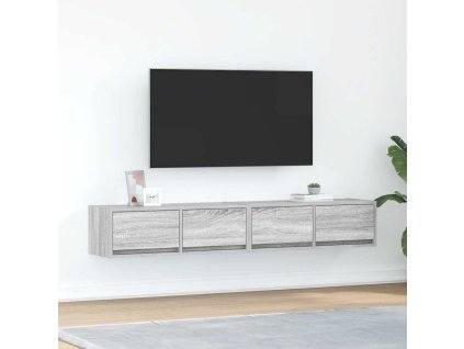 Multidom TV stolíky 2 ks sivý dub sonoma 80x31x25,5 cm spracované drevo