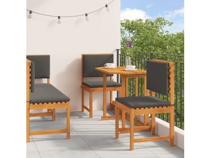 Multidom Záhradný bistro set 4 pcs Hnedá Pevné akáciové drevo