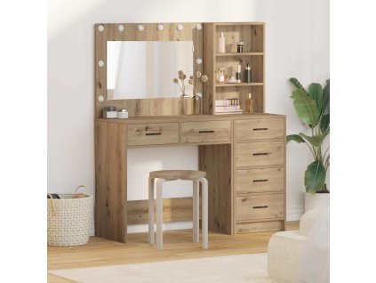 Multidom Toaletný stolík Hnedá 78.5 x 41 x 135 cm Kompozitné drevo