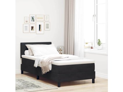 Multidom Posteľ s pružinami a matracom Čierna 100 x 200 cm látka