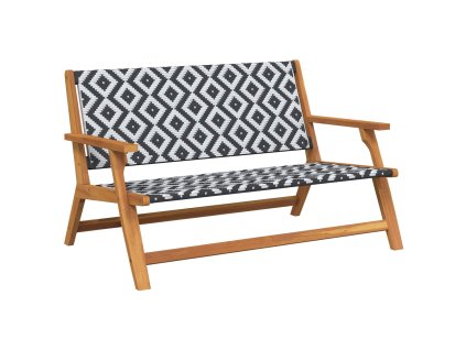 Multidom Záhradný nábytok Čierna a biela 122 x 78 x 73 cm