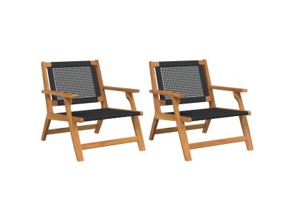 Multidom Záhradný nábytok 2 pcs Čierna 67 x 78 x 73 cm