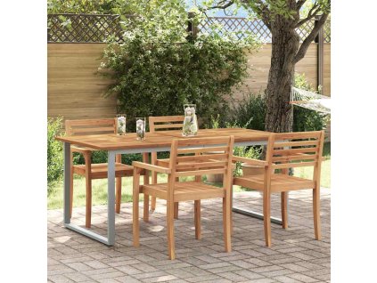 Multidom Záhradný stôl Sivá 180 x 90 x 75 cm Pevné akáciové drevo