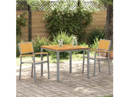 Multidom Stohovateľná stolička 2 pcs Hnedá 56 x 57 x 87 cm