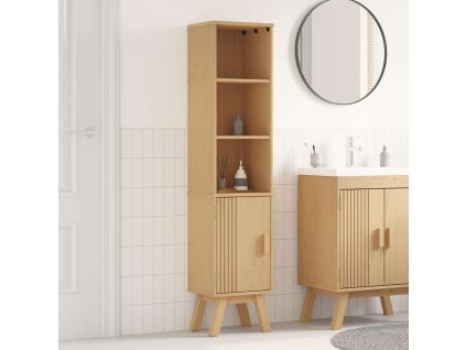 Multidom Kúpeľňová skriňa Olden Hnedá 35 x 30 x 159 cm Borovicový masív