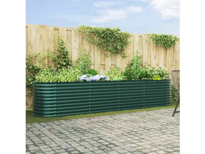 Multidom Zvýšený záhon Zelená 400 x 80 x 81 cm Oceľ