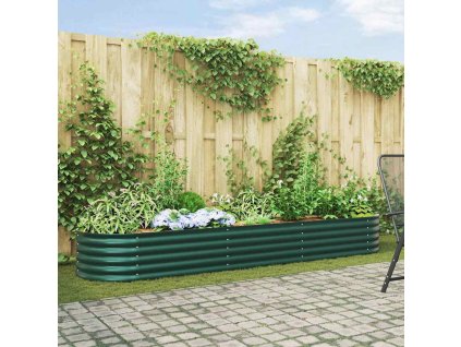 Multidom Zvýšený záhon Zelená 320 x 80 x 44 cm Oceľ