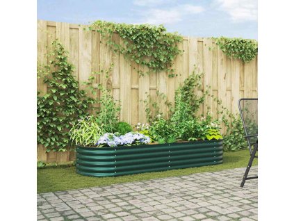 Multidom Zvýšený záhon Zelená 240 x 80 x 44 cm Oceľ