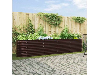 Multidom Zvýšený záhon Hnedá 400 x 80 x 81 cm Oceľ