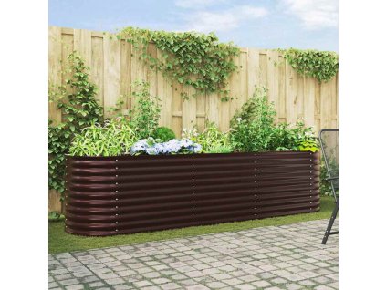 Multidom Zvýšený záhon Hnedá 320 x 80 x 81 cm Oceľ