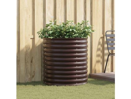 Multidom Zvýšený záhon Hnedá 80 x 80 x 81 cm Oceľ