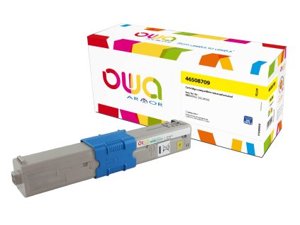 OWA Armor toner kompatibilný s OKI 46508709, 3000st, žltá/yellow
