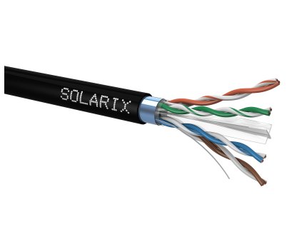 Instalační kabel Solarix CAT6 FTP PE F<sub>ca</sub> venkovní 500m/cívka SXKD-6-FTP-PE