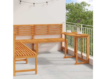 Multidom Súprava záhradných lavičiek 4 pcs Hnedá Pevné akáciové drevo