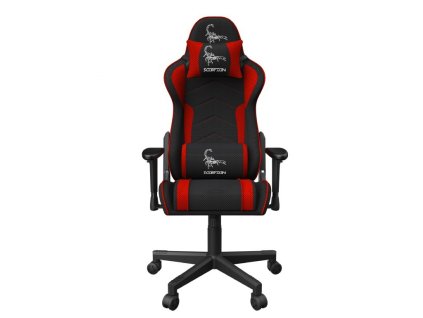Gembird herná stolička Scorpion čierna/červená mesh
