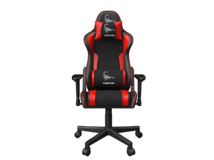 Gembird herná stolička Scorpion čierna/červená mesh-red skin