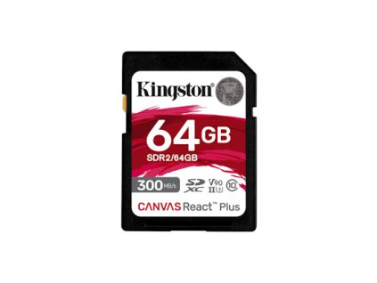 Kingston Canvas React Plus/SDXC/64GB/UHS-II U3/Class 10