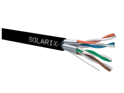 Instalační kabel Solarix CAT6A STP PE F<sub>ca</sub> 500m/cívka SXKD-6A-STP-PE