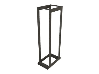 Rozvaděčový rám 19" 42U 600x1000, černý, vysokonosný, nosnost 1200 kg, komplet, VR-42-B