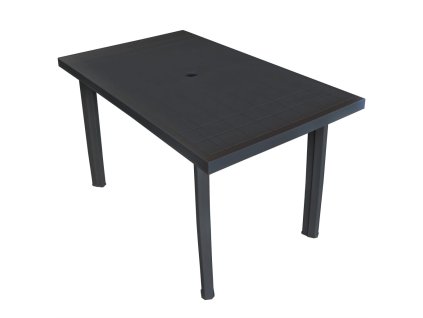 Multidom Záhradný stôl, antracitový 126x76x72 cm, plast