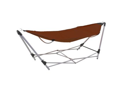 Multidom Hojdacia sieť so skladacím stojanom hnedá