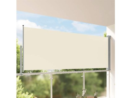 Multidom Zaťahovacia bočná markíza na terasu 140x300 cm, krémová