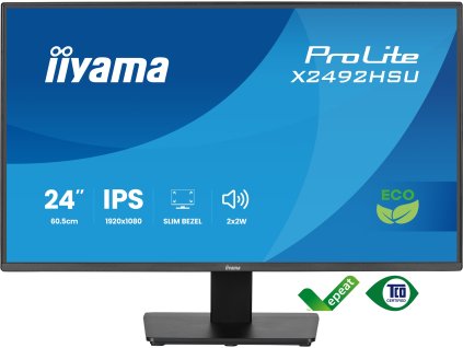 iiyama ProLite/X2492HSU-B1/24''/IPS/FHD/120Hz/3ms/Čierna/3R