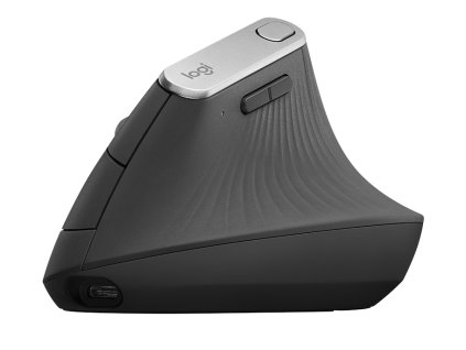 Logitech MX/Vertikálna/Optická/Pre pravákov/4 000 DPI/Drôtová+bezdrôtová/Čierna