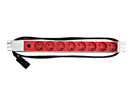 Napájací panel PDU 19'',8xČSN,1xC14,10A,1U,kábel 2m