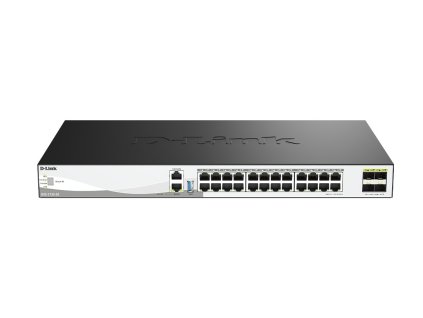 D-Link DXS-3130-28/E 28-Port 10G Multi-Gigabit Layer 3 Stackable Managed Switch with 25G Uplinks