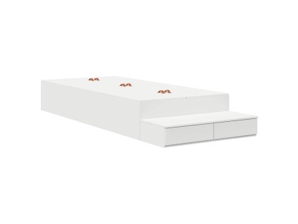 Multidom Rám postele s úložným prostorem Biela 80 cm Kompozitné drevo