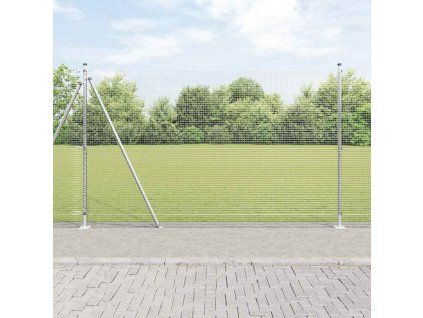 Multidom Stĺp na plot. Strieborná 10 x 1,6 m (16 x 16 mm sieť) Oceľ