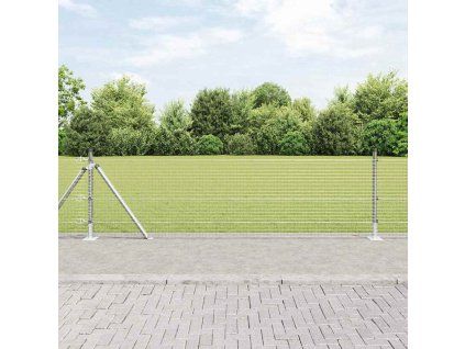 Multidom Stĺp na plot. Strieborná 100 x 0,4 m (25 x 25 mm mriežka) Oceľ