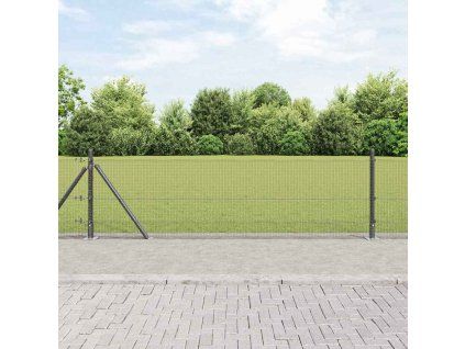 Multidom Stĺp na plot. Sivá 25 x 0,5 m (12 x 12 mm mriežka) Oceľ