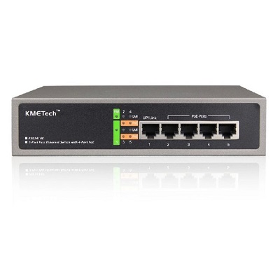 E-shop DI-WAY CCTV KMETech POE Swtich 4 portový, 10/100 M rýchlosť, 15.4 W-1x kanál
