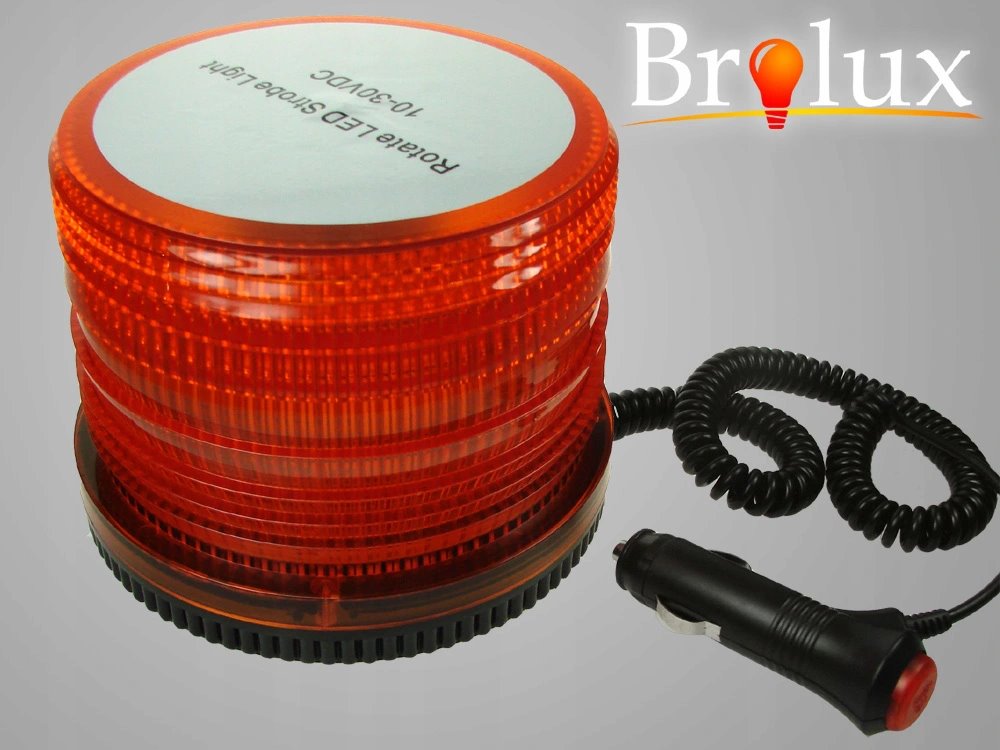 E-shop BROLUX LED maják výstražný oranžový BROLUX, 12-24 V, IP55, s magnetom