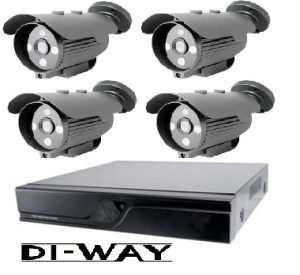 Zvýhodnený set: DI-WAY HDCVI 4+1 kamerový systém 720P, 3.6mm