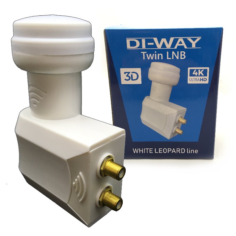 E-shop DI-WAY LNB TWIN 0,1 dB, WHITE LEOPARD LINE