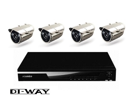 IP Kamerový systém 720P 4kamery + NVR