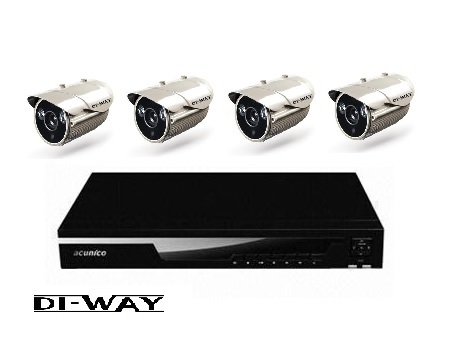 E-shop DI-WAY CCTV IP Kamerový systém 720P 4kamery + NVR