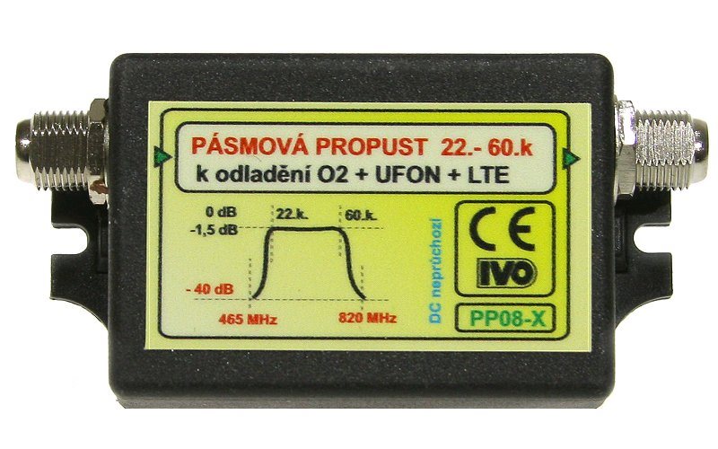 IVO PP08-X Priepust pásmová 22-60k., odladenie O2 + UFON + LTE
