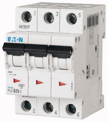 E-shop VO ELEKTRO Třinec PL6-B25/3 Istič, ch.B, 3p.6kA, 25A E-ELPRJI0018918