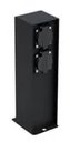 E-shop MCJ Čierny záhradný stĺpik, 2 zásuvky 230V/50Hz, IP44, 30 cm