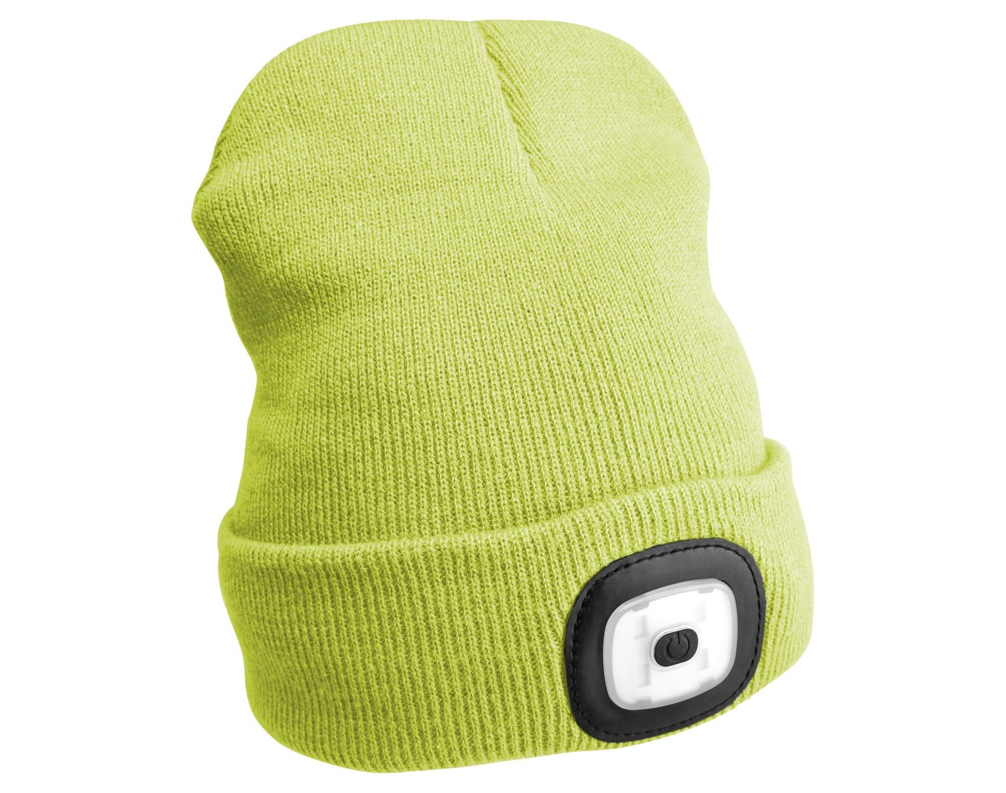 E-shop Čepice s čelovkou 180lm, nabíjecí, USB, uni velikost, bavlna/PE, fluorescentní žlutá SIXTOL