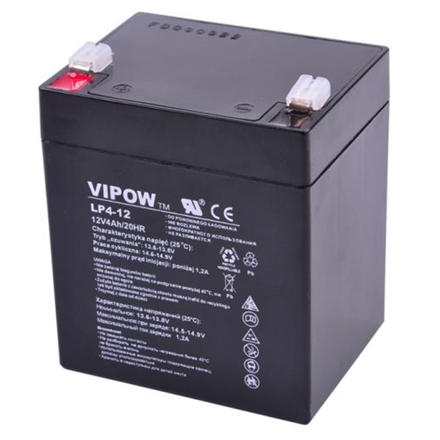 E-shop VIPOW Akumulátor gélový 12V - 4Ah