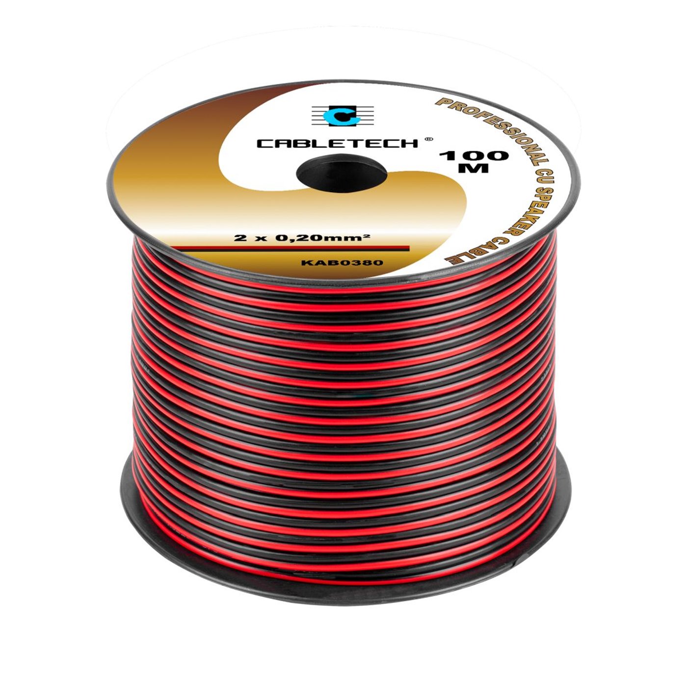 E-shop Cabletech Kábel REPRO. 2x 0,20mm CU čier-červ(100m)