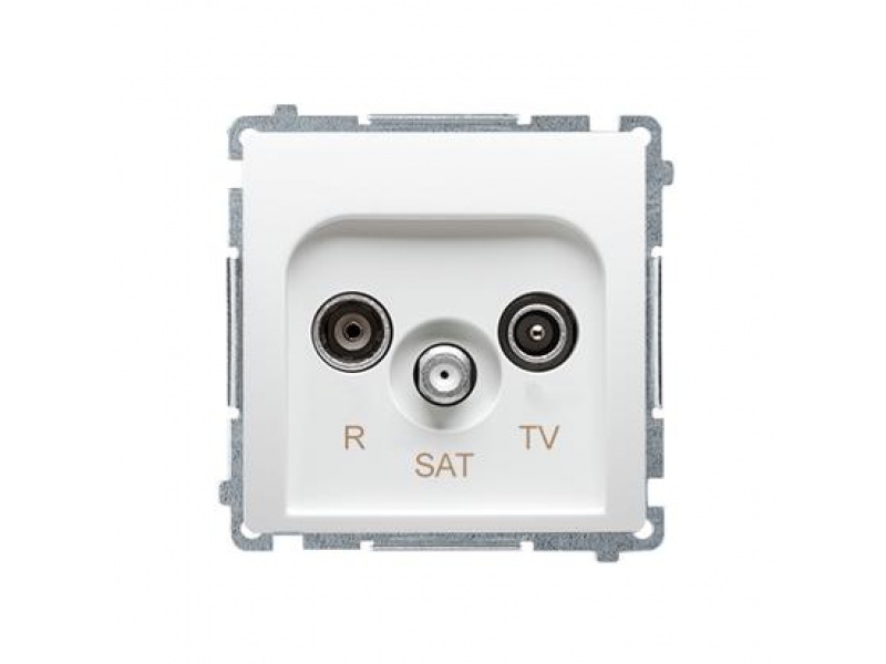 Zásuvka RTV-SAT Simon Basic koncová modul 1dB biela