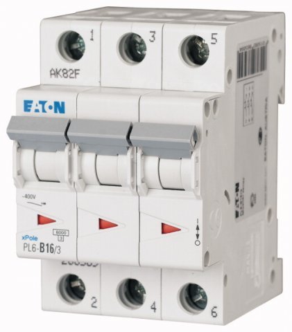 E-shop VO ELEKTRO Třinec PL6-B16/3 Istič, ch.B, 3p.6kA, 16A E-ELPRJI0018916